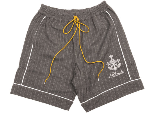 Rhude PJ Shorts in Grey Striped