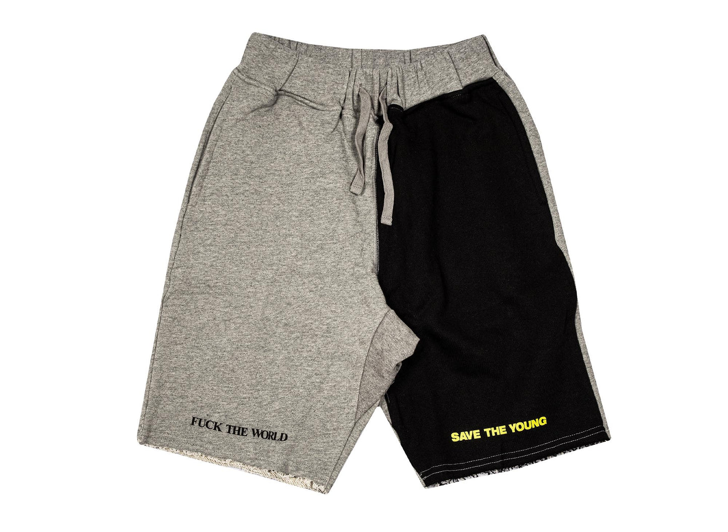 Rokit Split Shorts in Charcoal / Black