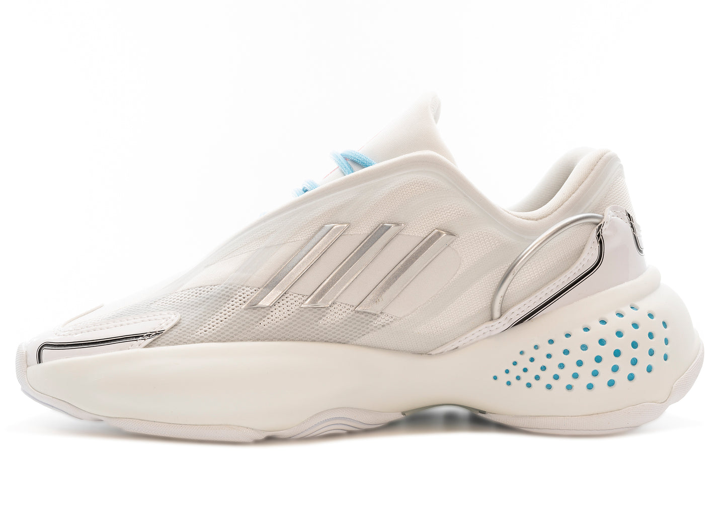 RUBY 9100M x adidas Ozrah in White / Silver / Shock Pink