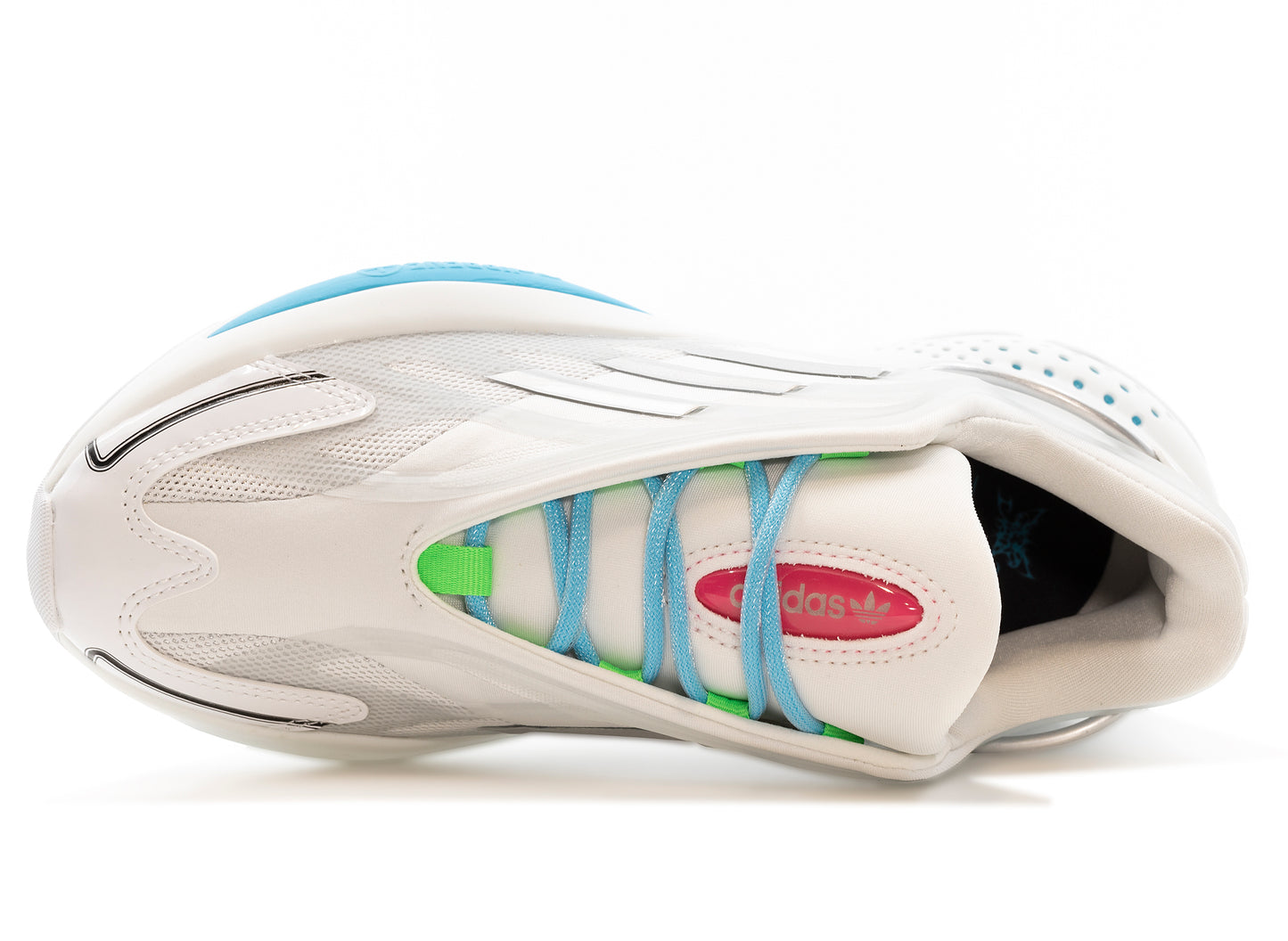 RUBY 9100M x adidas Ozrah in White / Silver / Shock Pink