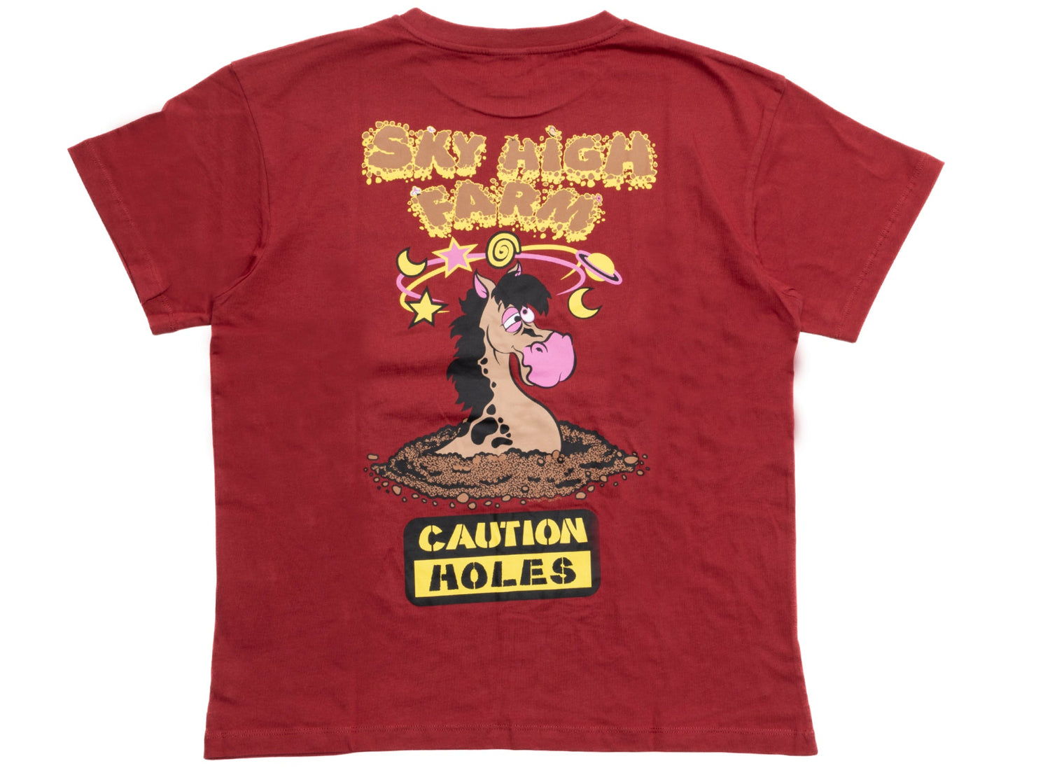 Sky High Farm Flatbush Printed Tee in Burgundy - view 2