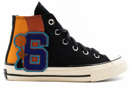 Space Jam x Converse Chuck 70 Hi Preschool PS in Black / Mantra Orange