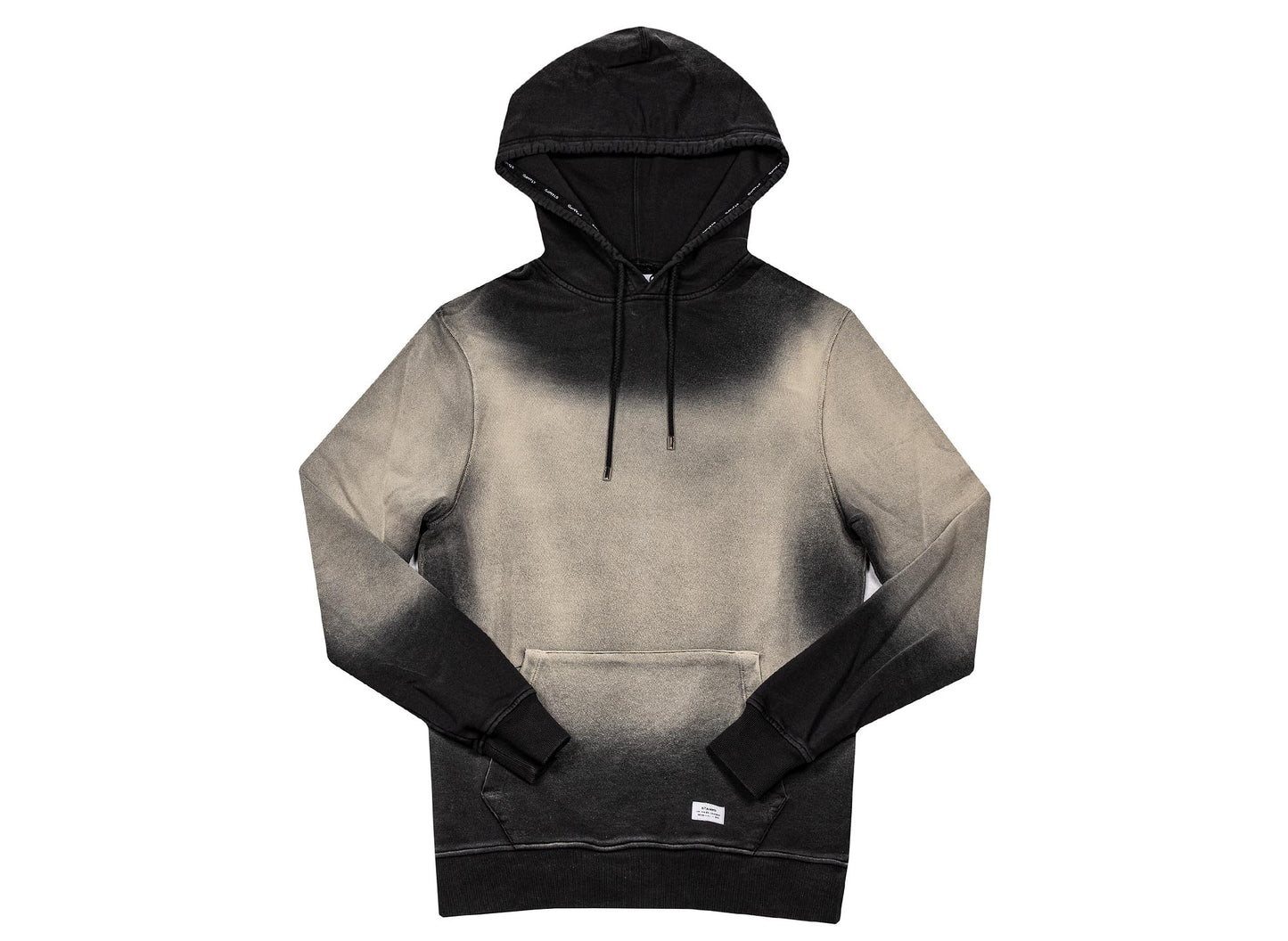 Stampd Gradient Hoodie in Black Pigment Dye
