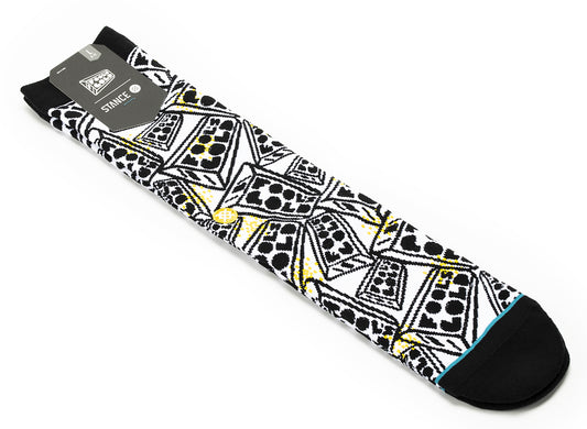 Stance All Over Bar Socks in White