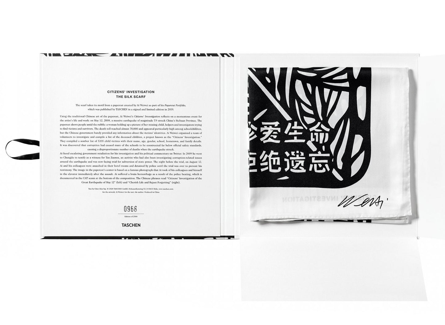 Pañuelo de edición limitada "Citizens' Investigation" de Ai Weiwei para Taschen