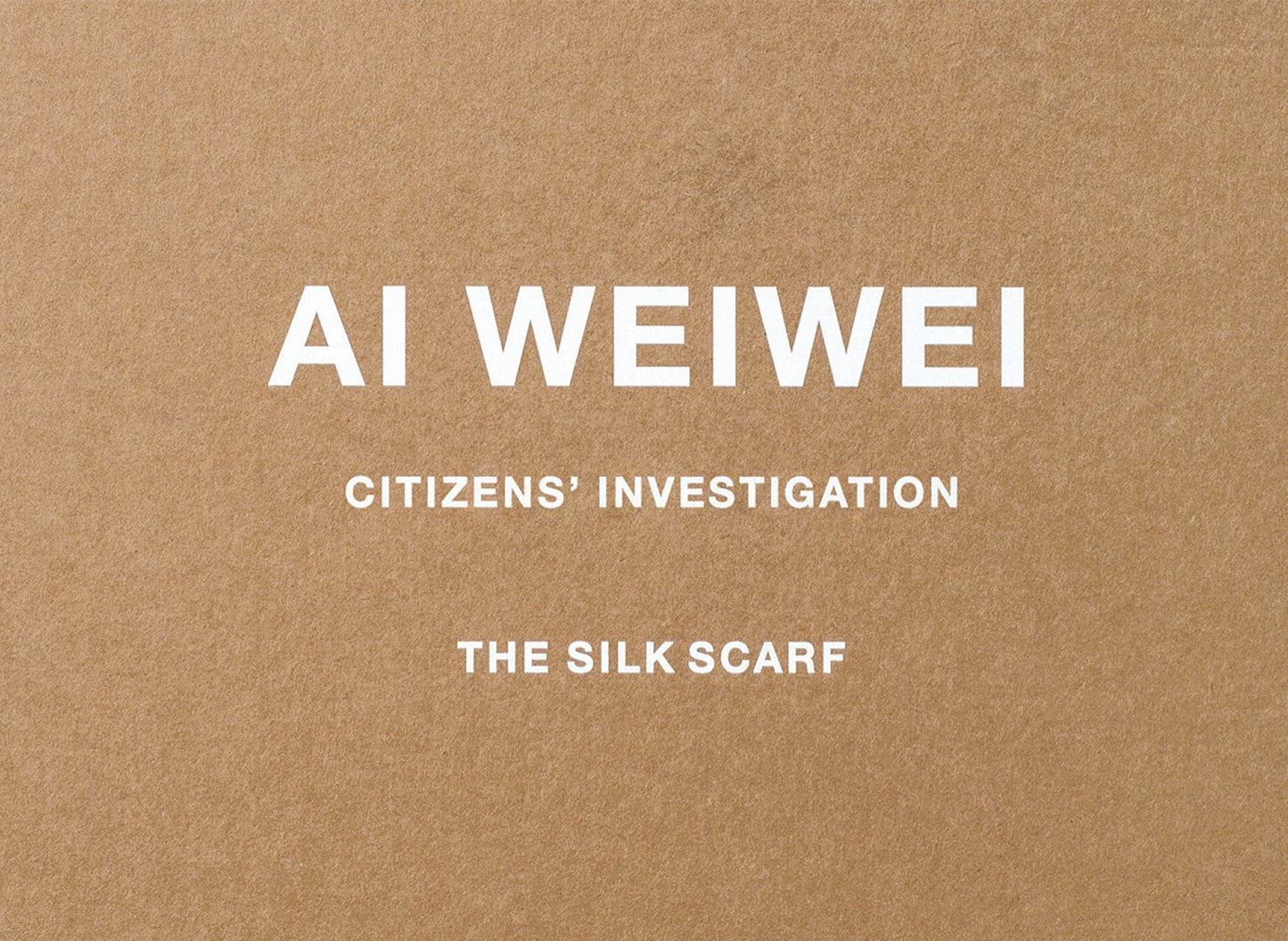 Pañuelo de edición limitada "Citizens' Investigation" de Ai Weiwei para Taschen