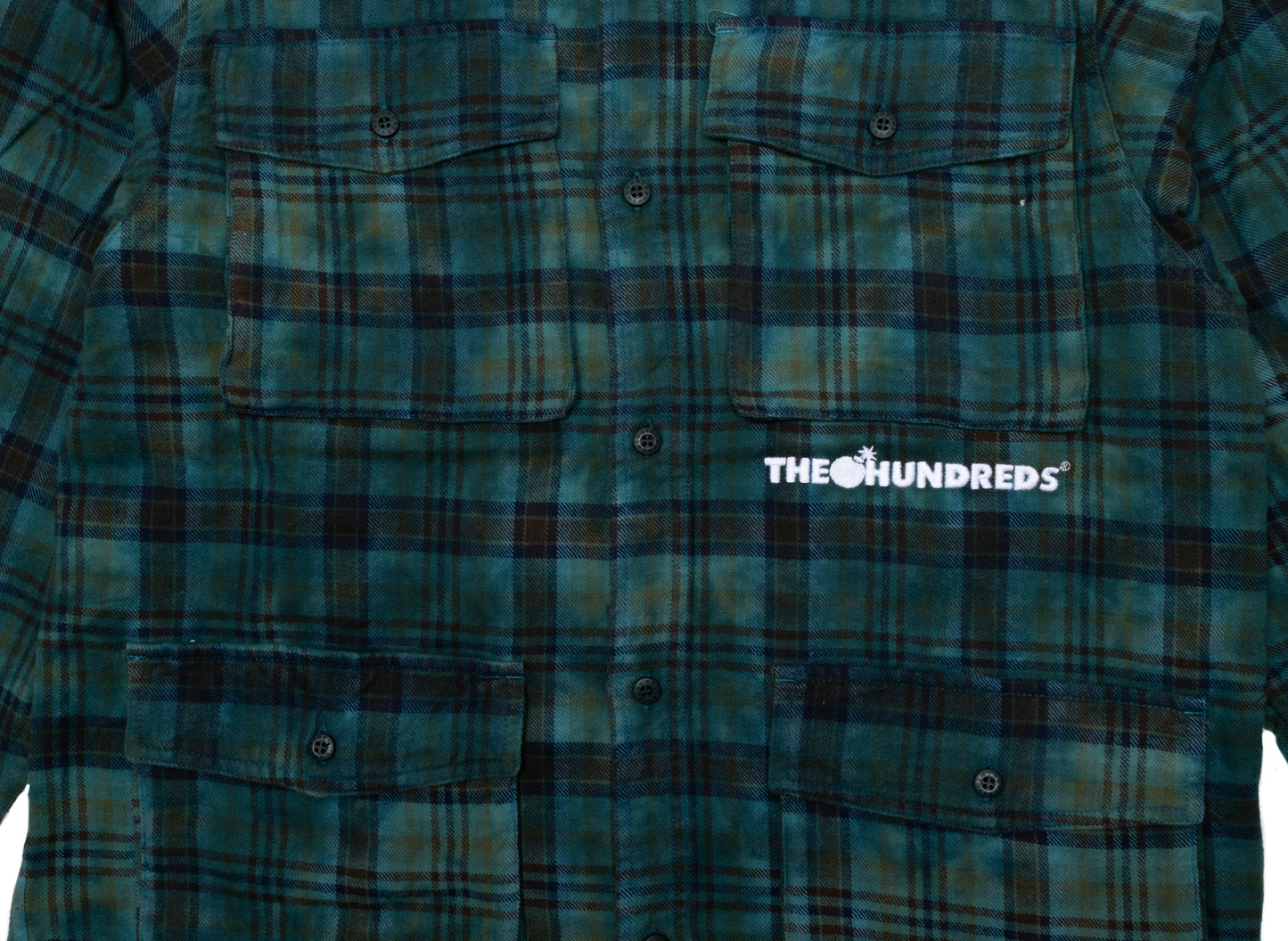 The Hundreds Bagger Button-Up in Forest Green - view 2