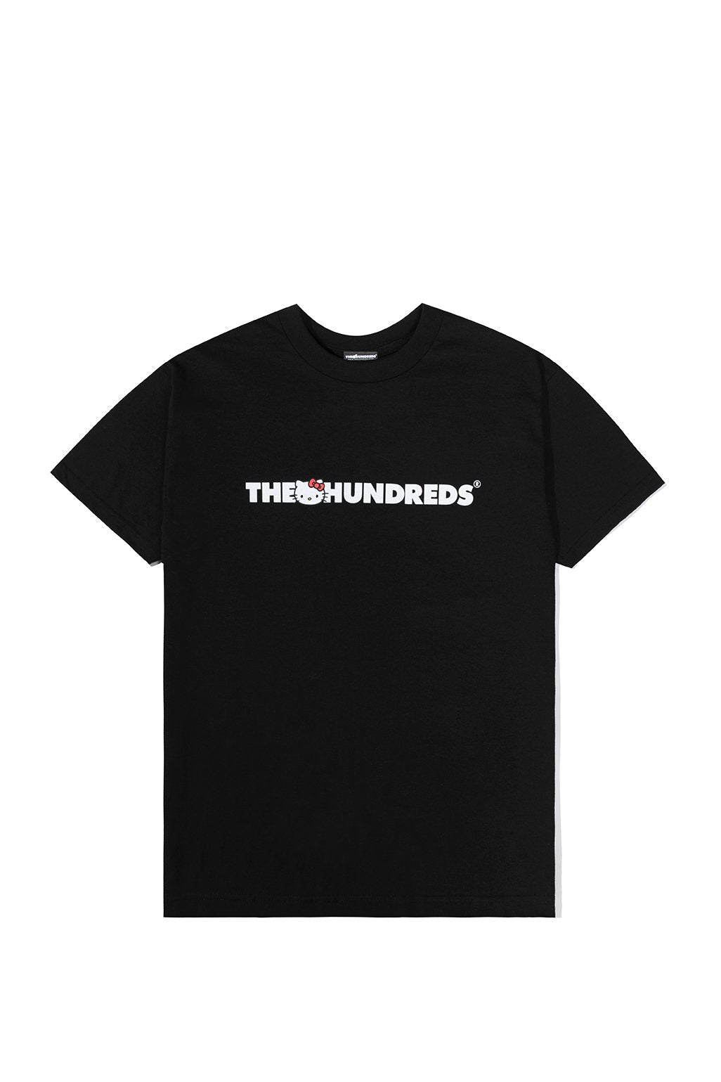 The Hundreds x Sanrio Kitty Bar Logo T-Shirt in Schwarz