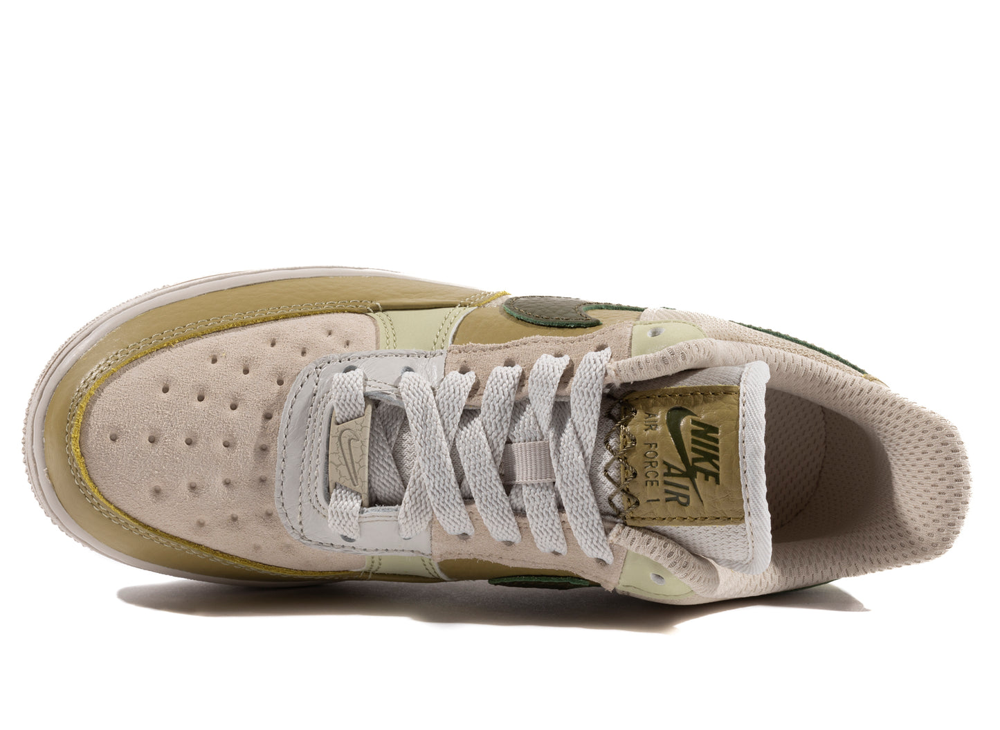 Women's Air Force 1 in Light Bone / Rough Green / Olive Aura