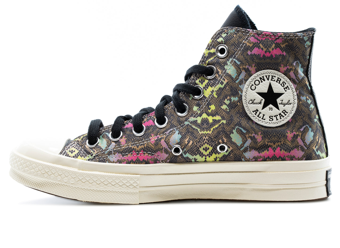 Women's Converse Chuck 70 Hi 'Digital Daze' in Black / Hyper Pink / Egret