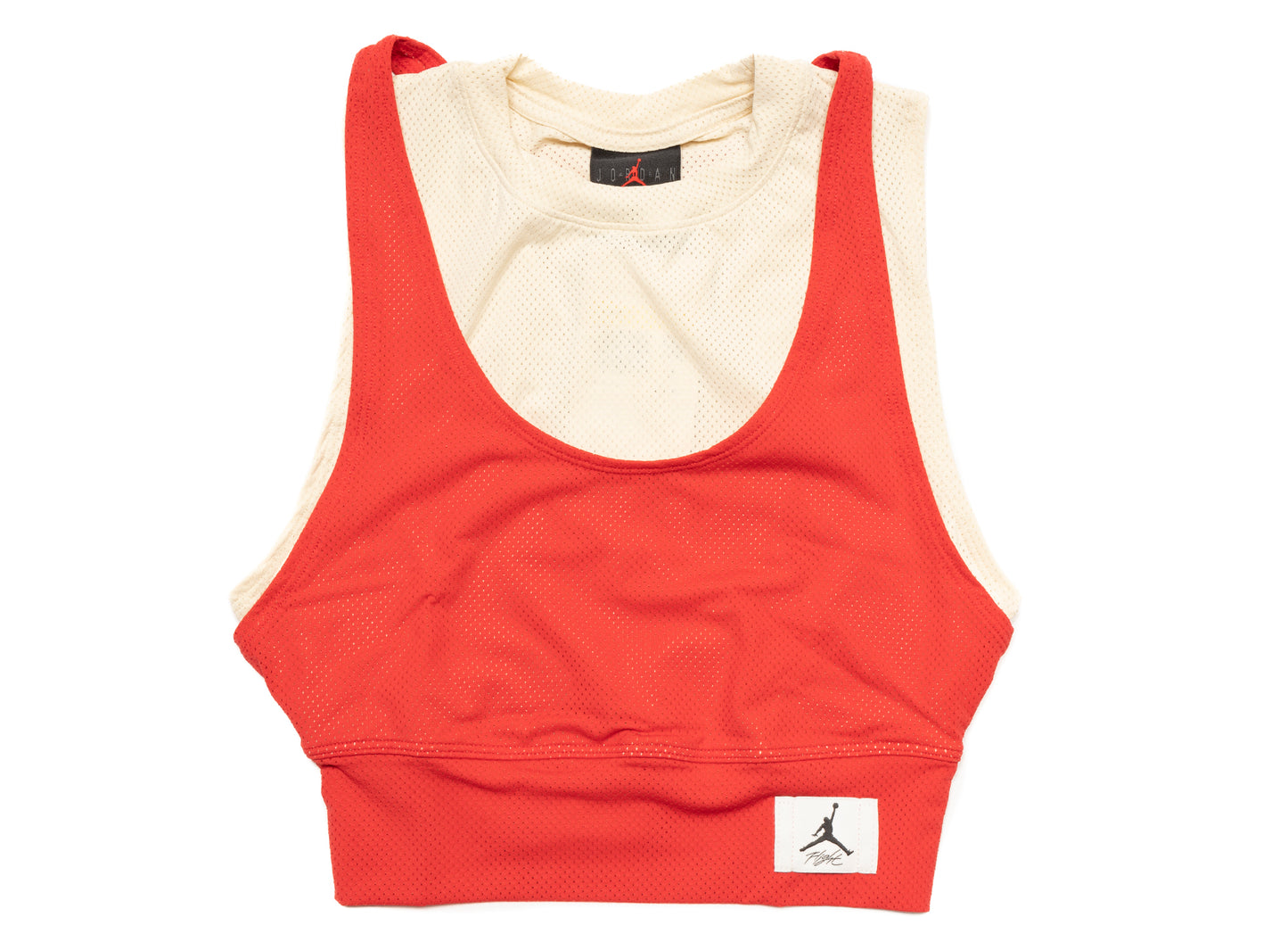 Women's Jordan Essentials 22 Crop Top in Beach / Fire Red