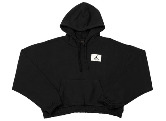 Women's Jordan Essentials Fleece Hoodie in Black / Gym Red