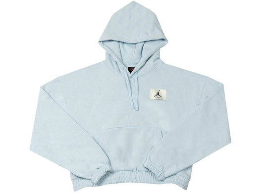 Women's Jordan Essentials Fleece Hoodie in Celestine Blue / Heather / College Grey