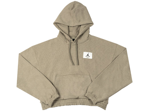 Women's Jordan Essentials Fleece Hoodie in Light Army / Heather / Saturn Gold