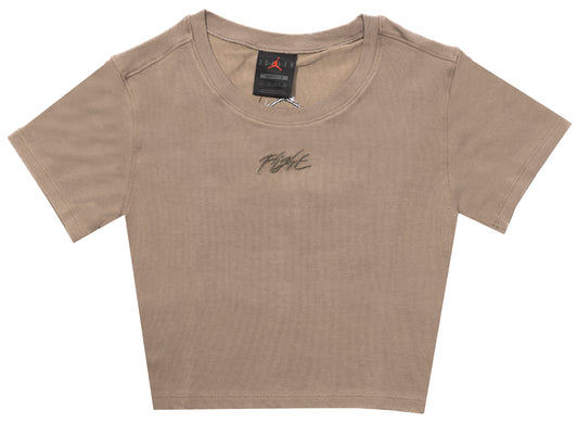 Women's Jordan (Her)itage Core Top in Olive Grey / Newsprint