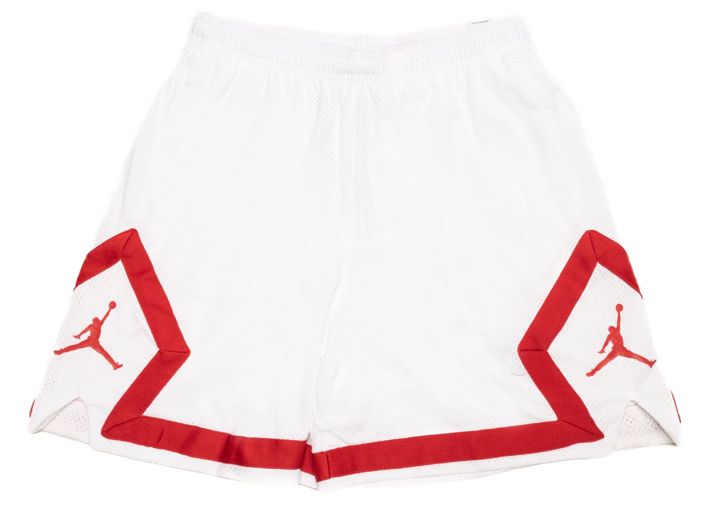 Women's Jordan Heritage Diamond Shorts in White / Gym Red