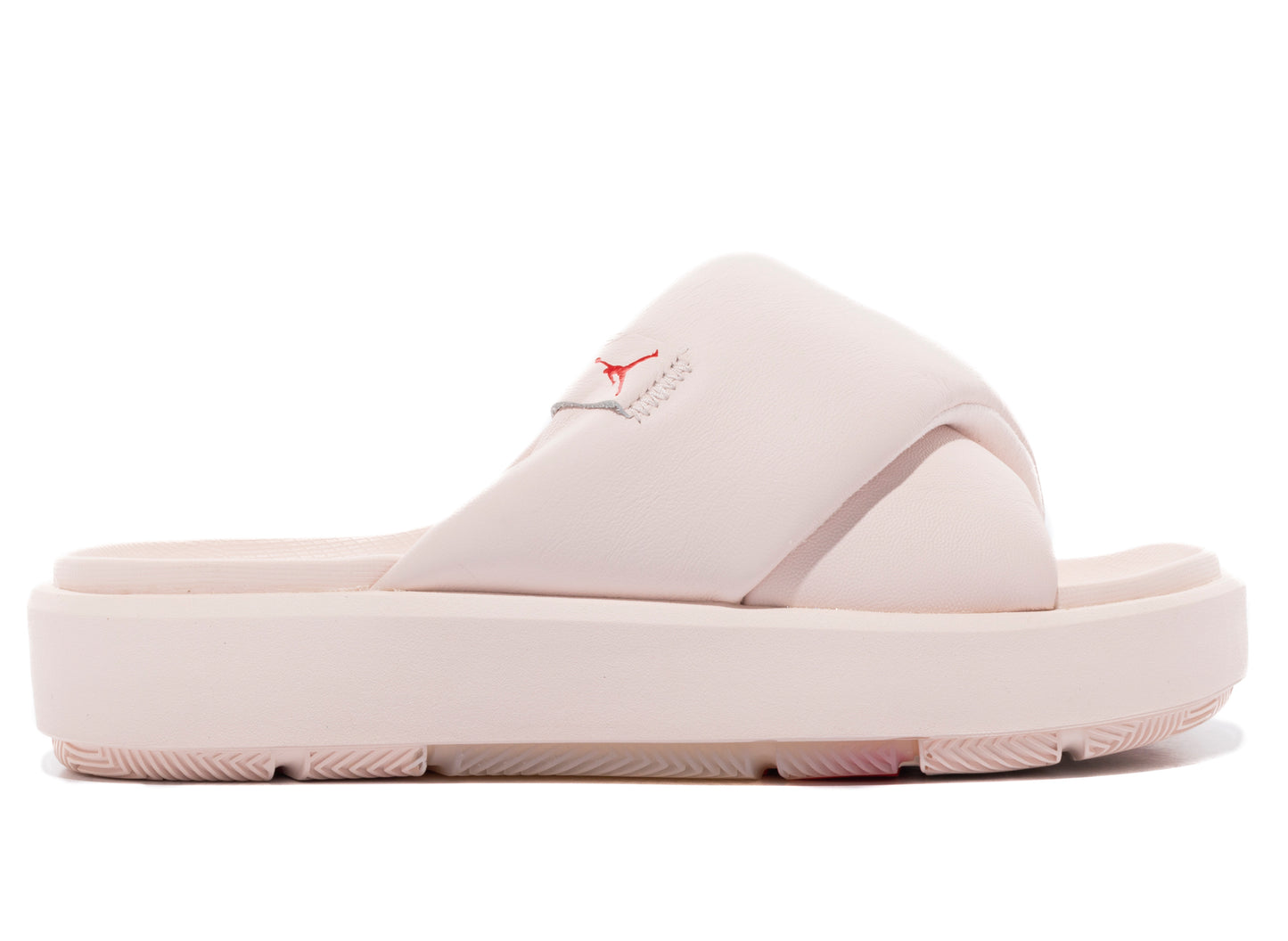 Women's Jordan Sophia Slides in Light Soft Pink / Fire Red / Phantom