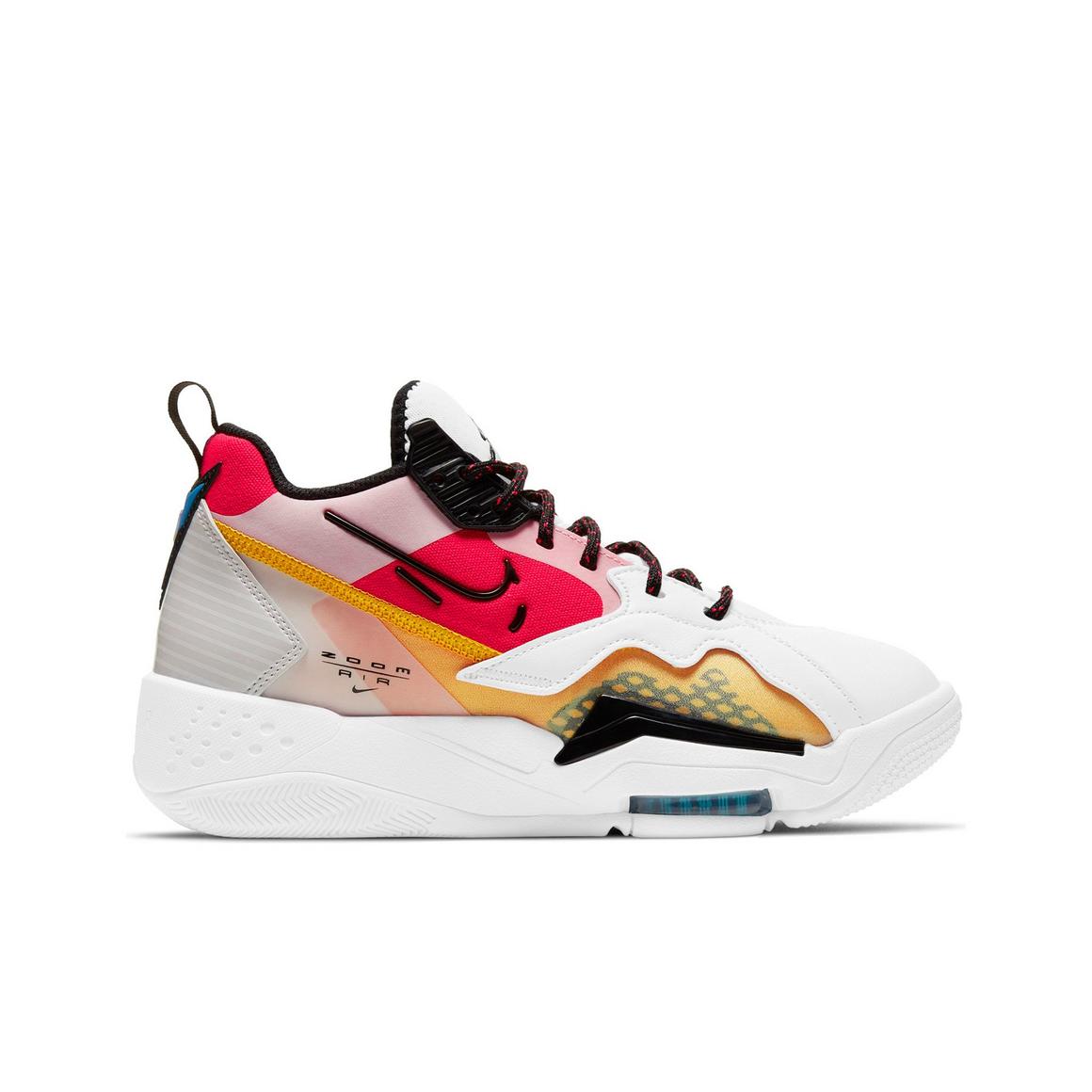 Women's Jordan Zoom '92 in White / Black / Siren Red / University Gold