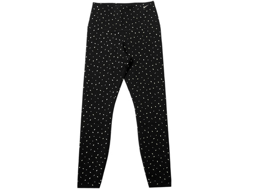 Womens Nike 7/8 Gems Training Tights in Black / Metallic Silver