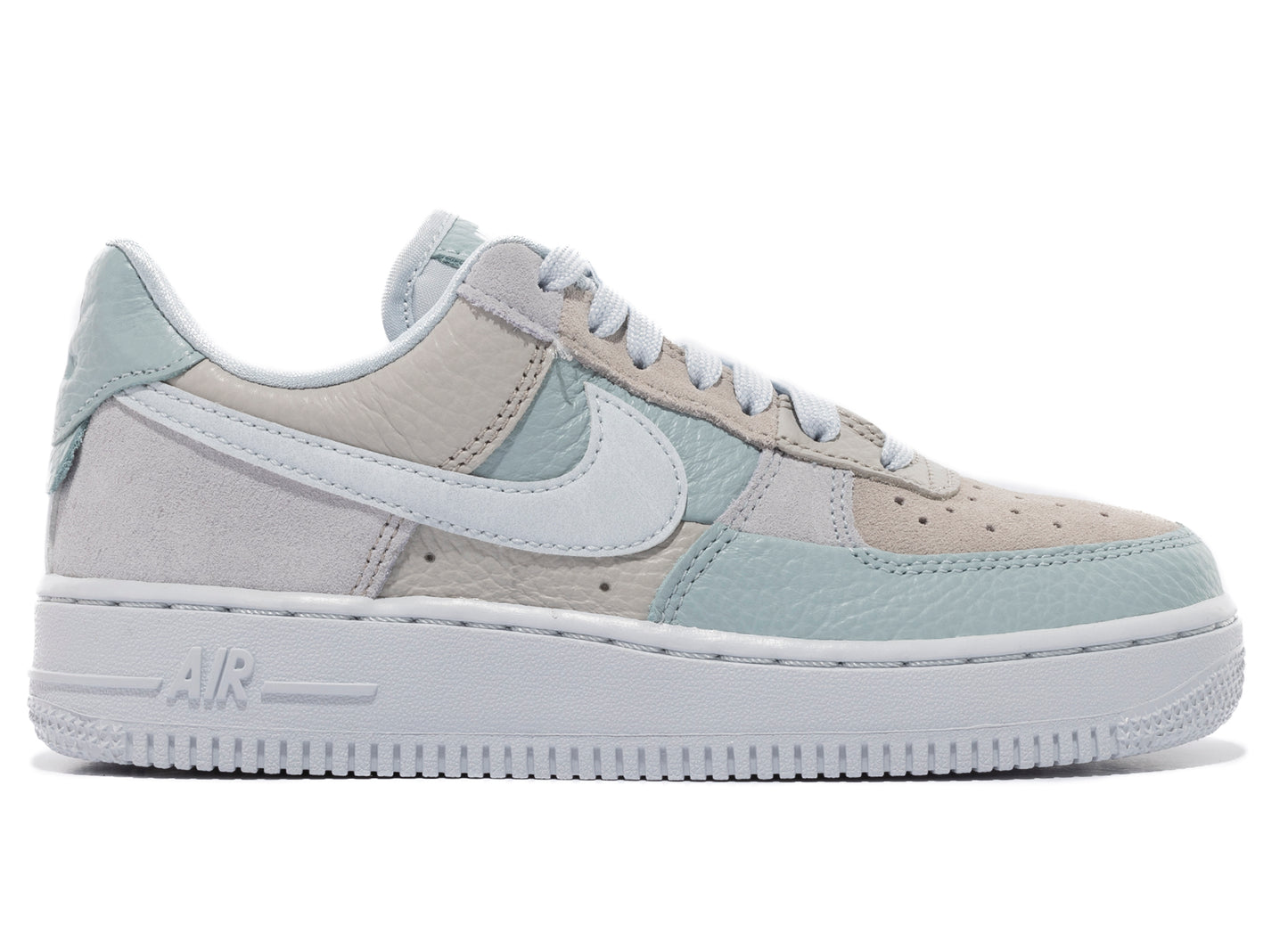 Women's Nike Air Force 1 '07 'Be Kind' in Football Grey / Aura / Ocean Blue
