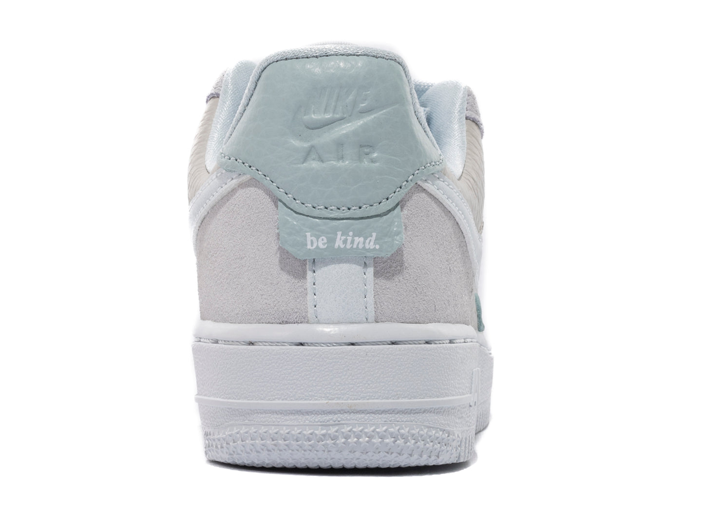 Women's Nike Air Force 1 '07 'Be Kind' in Football Grey / Aura / Ocean Blue