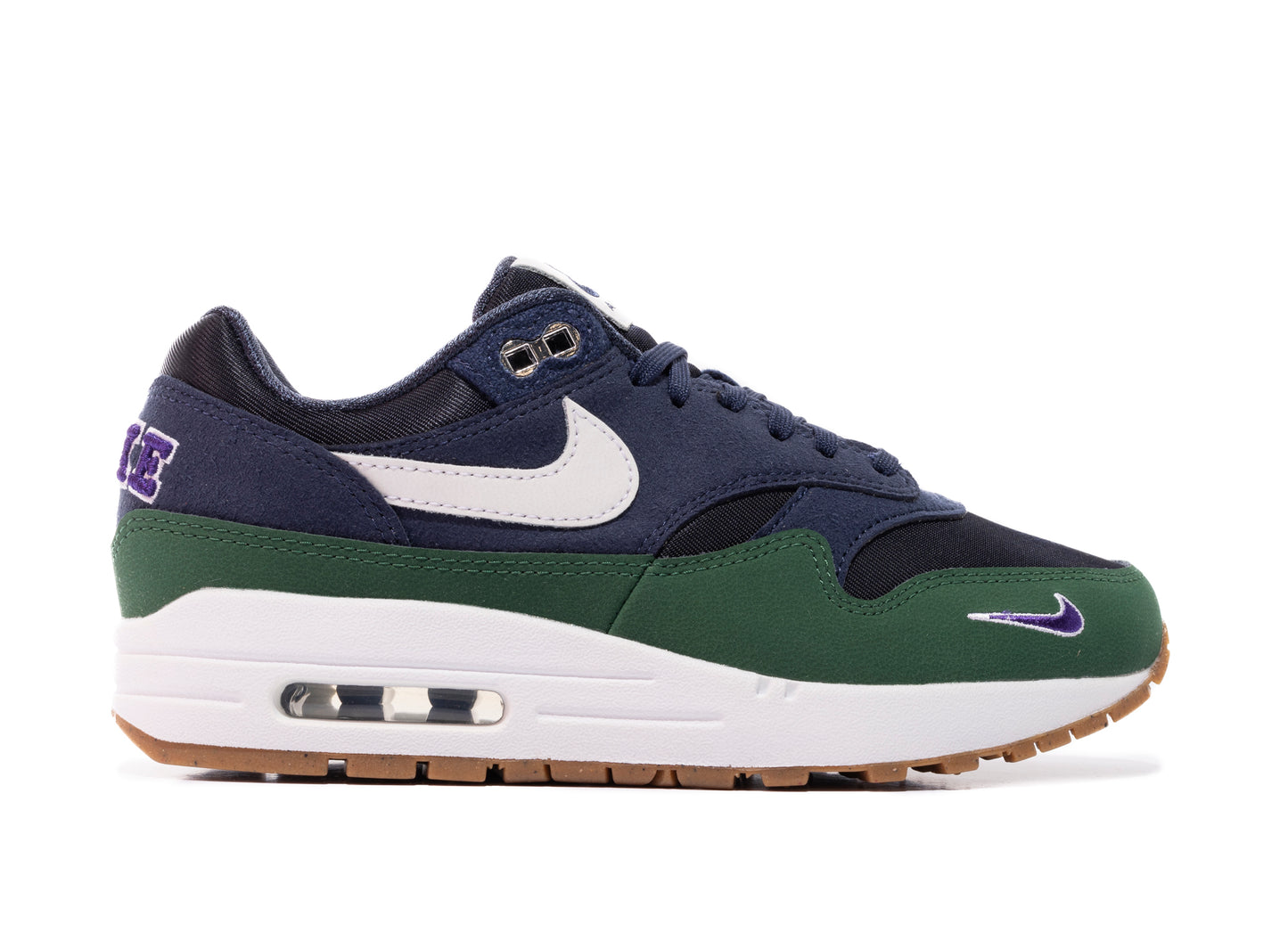 Women's Nike Air Max 1 '87 in Obsidian / White / Midnight Navy / Gorge Green