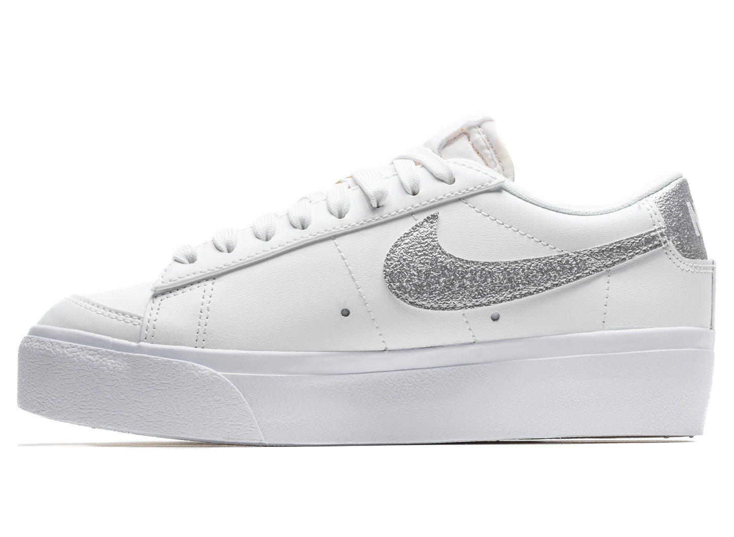 Women's Nike Blazer Low Platform in Summit White / Metallic Silver / Sail / White - view 3
