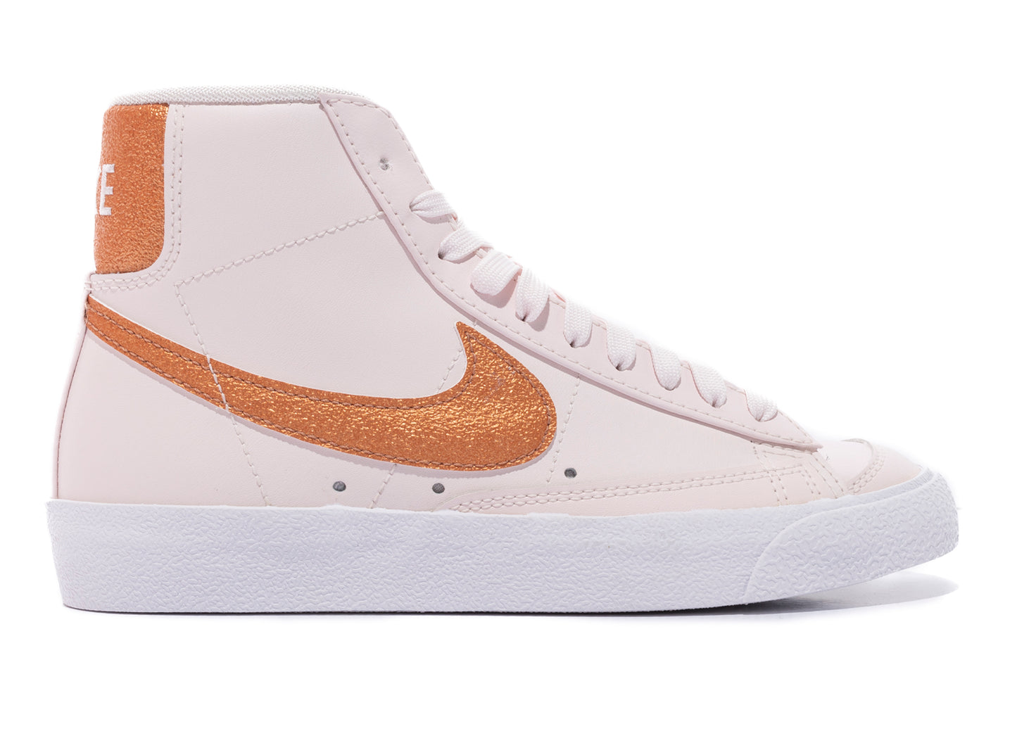 Women's Nike Blazer Mid '77 Essential in Light Soft Pink / Metallic Copper / White
