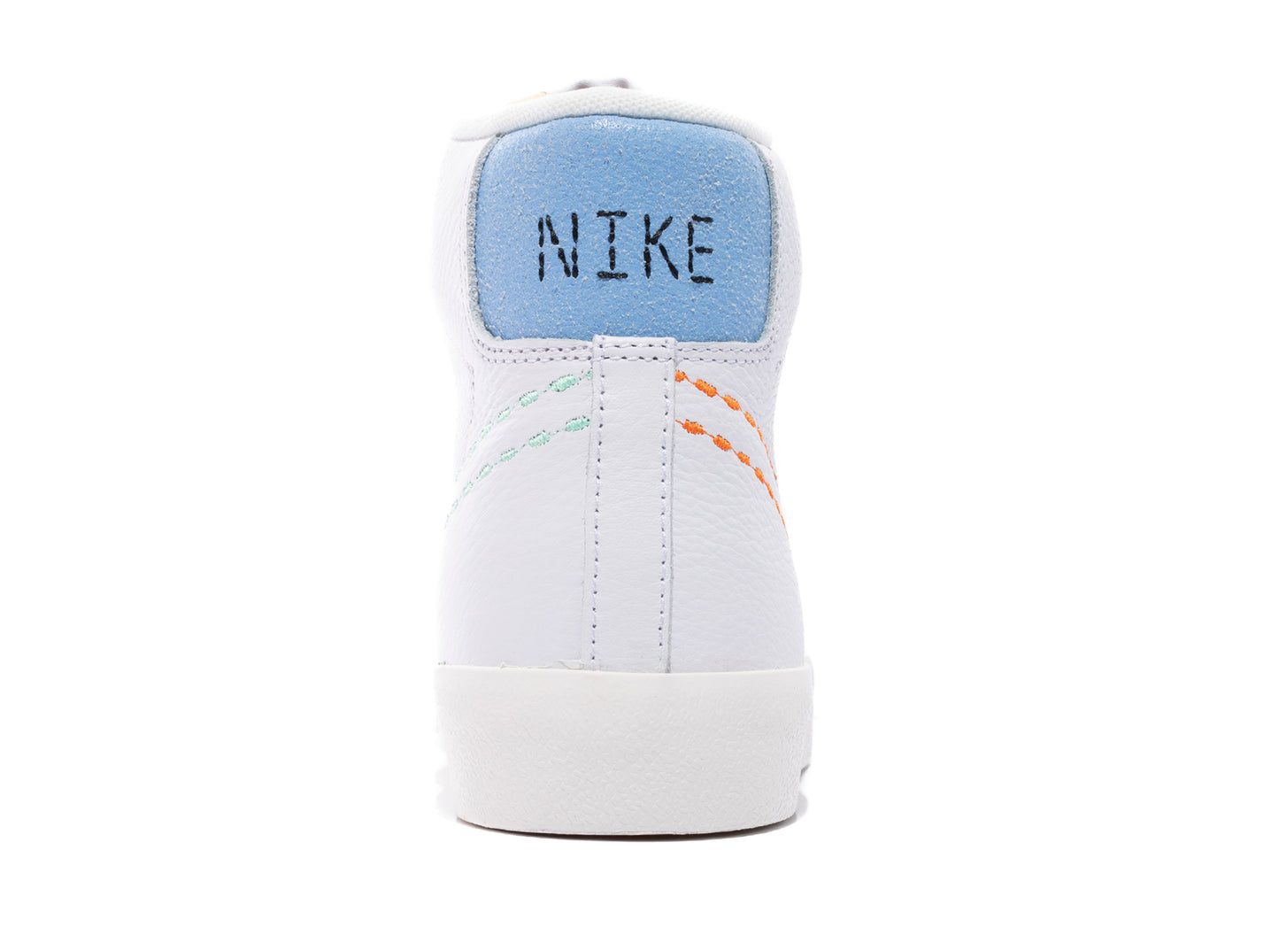Women's Nike Blazer Mid '77 in White / Safety Orange / Lilac / Green Glow