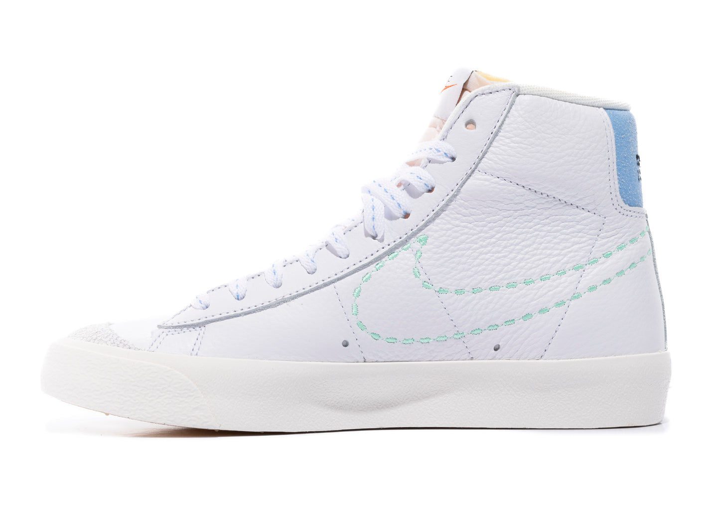 Women's Nike Blazer Mid '77 in White / Safety Orange / Lilac / Green Glow