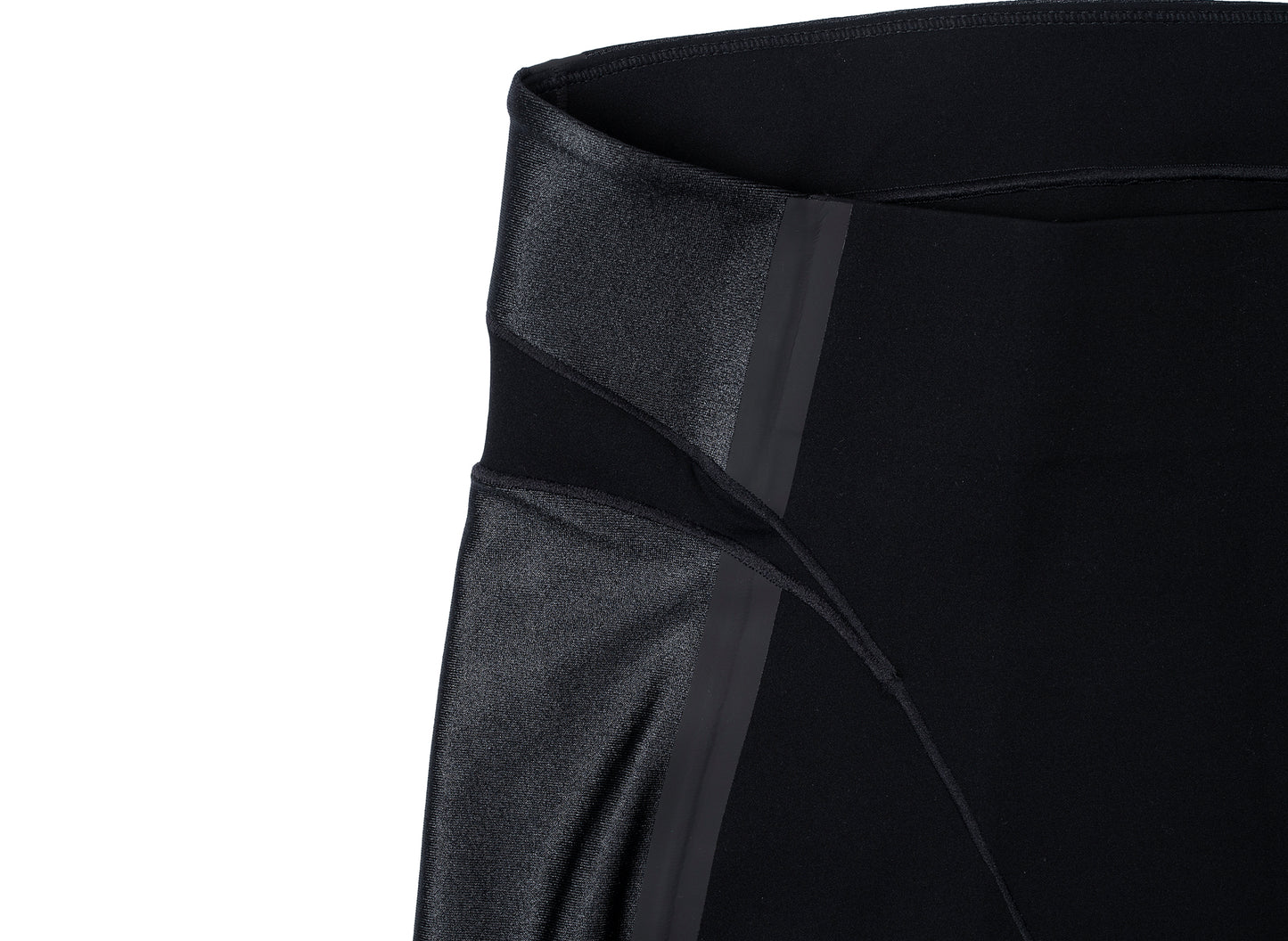 Women's Nike BTQ Layered Tights in Black / Metallic Silver