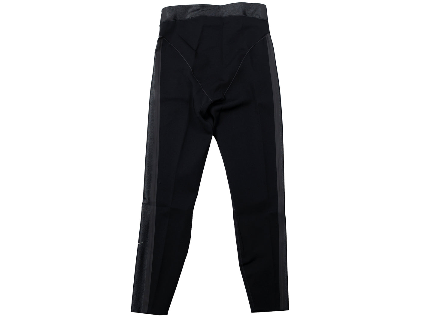 Women's Nike BTQ Layered Tights in Black / Metallic Silver