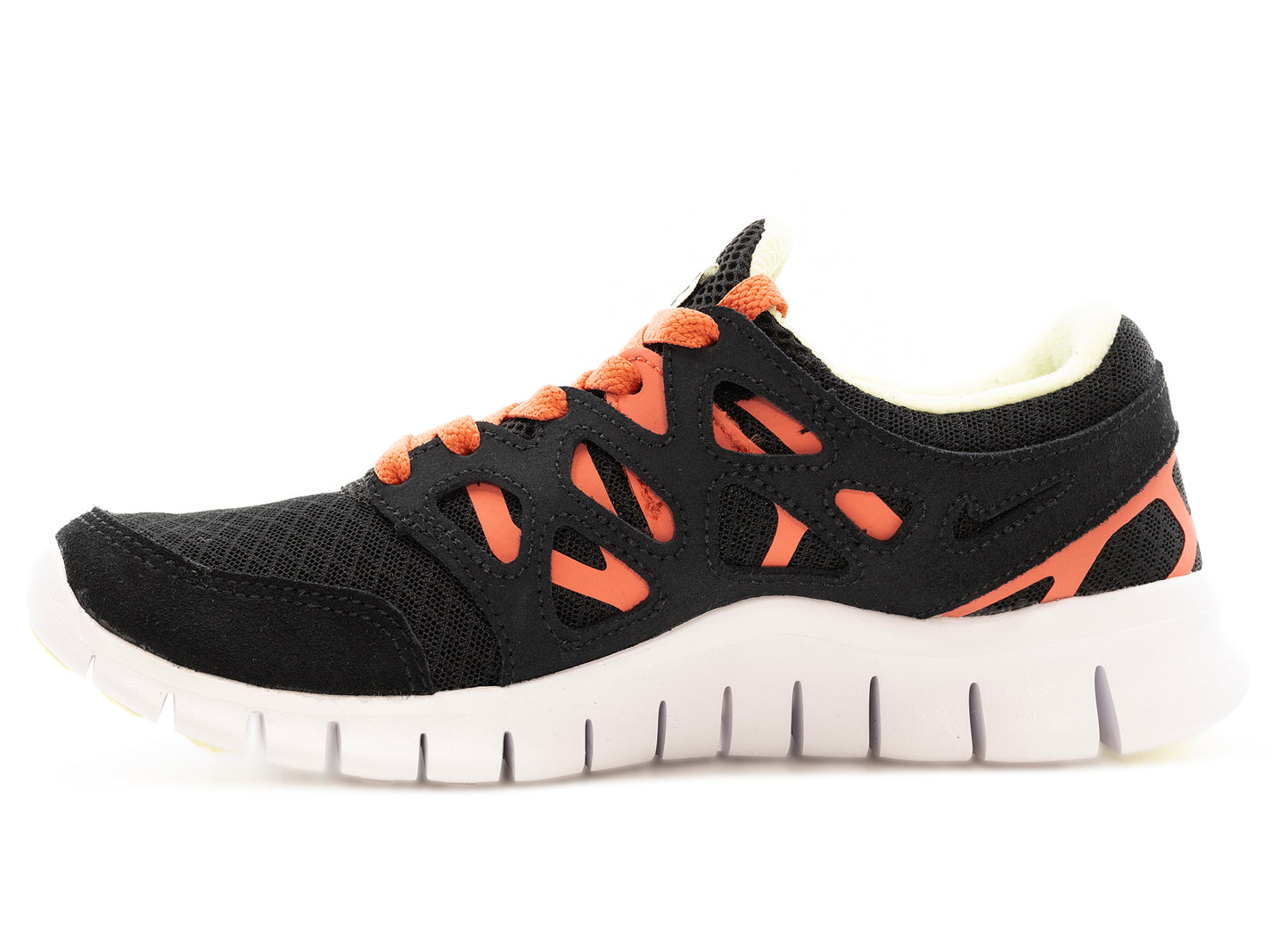 Women's Nike Free Run 2 in Black / Lime Ice / Magic Ember / White