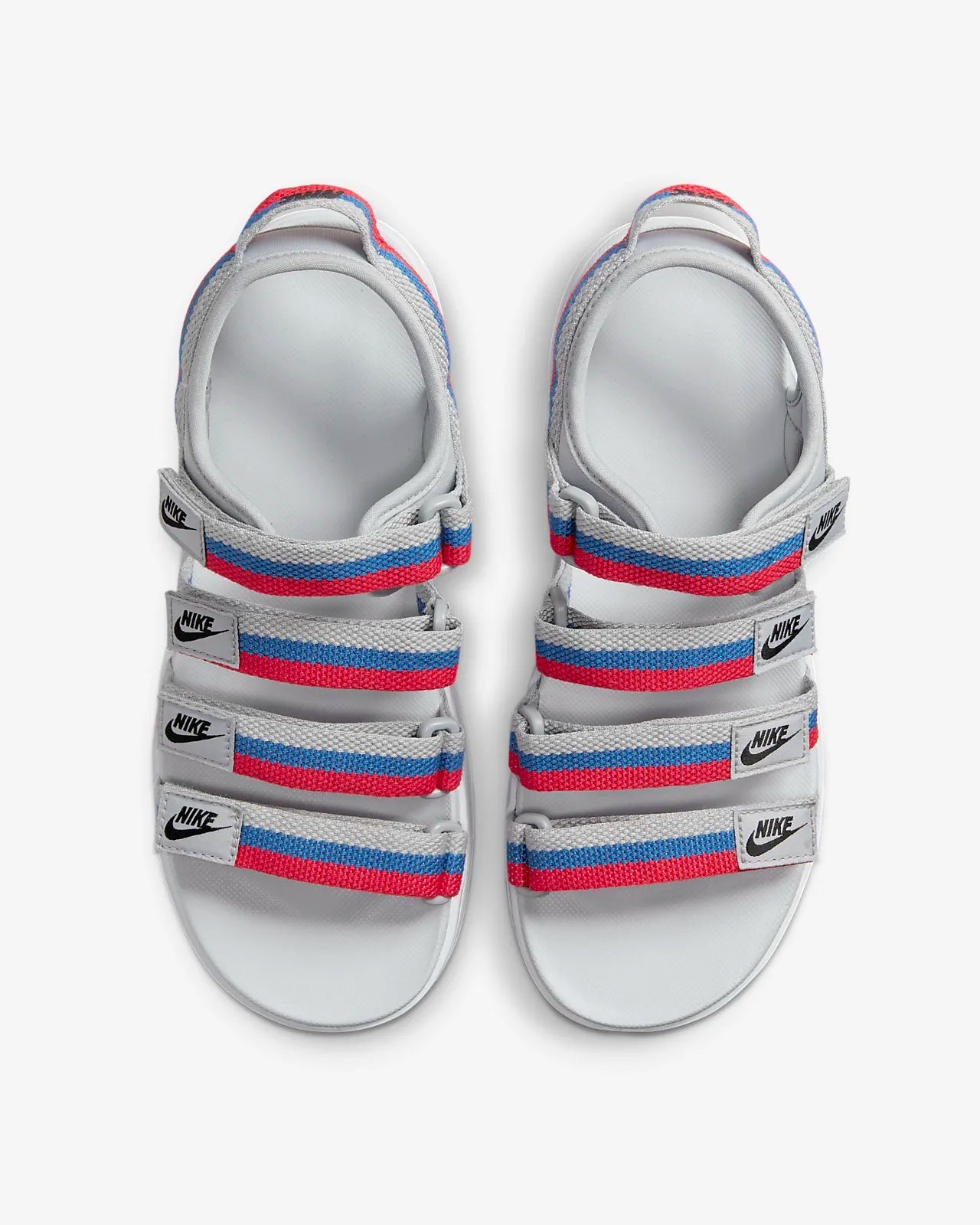 Women's Nike Icon Classic Sandals in Metallic Silver / Black / Game Royal - view 2