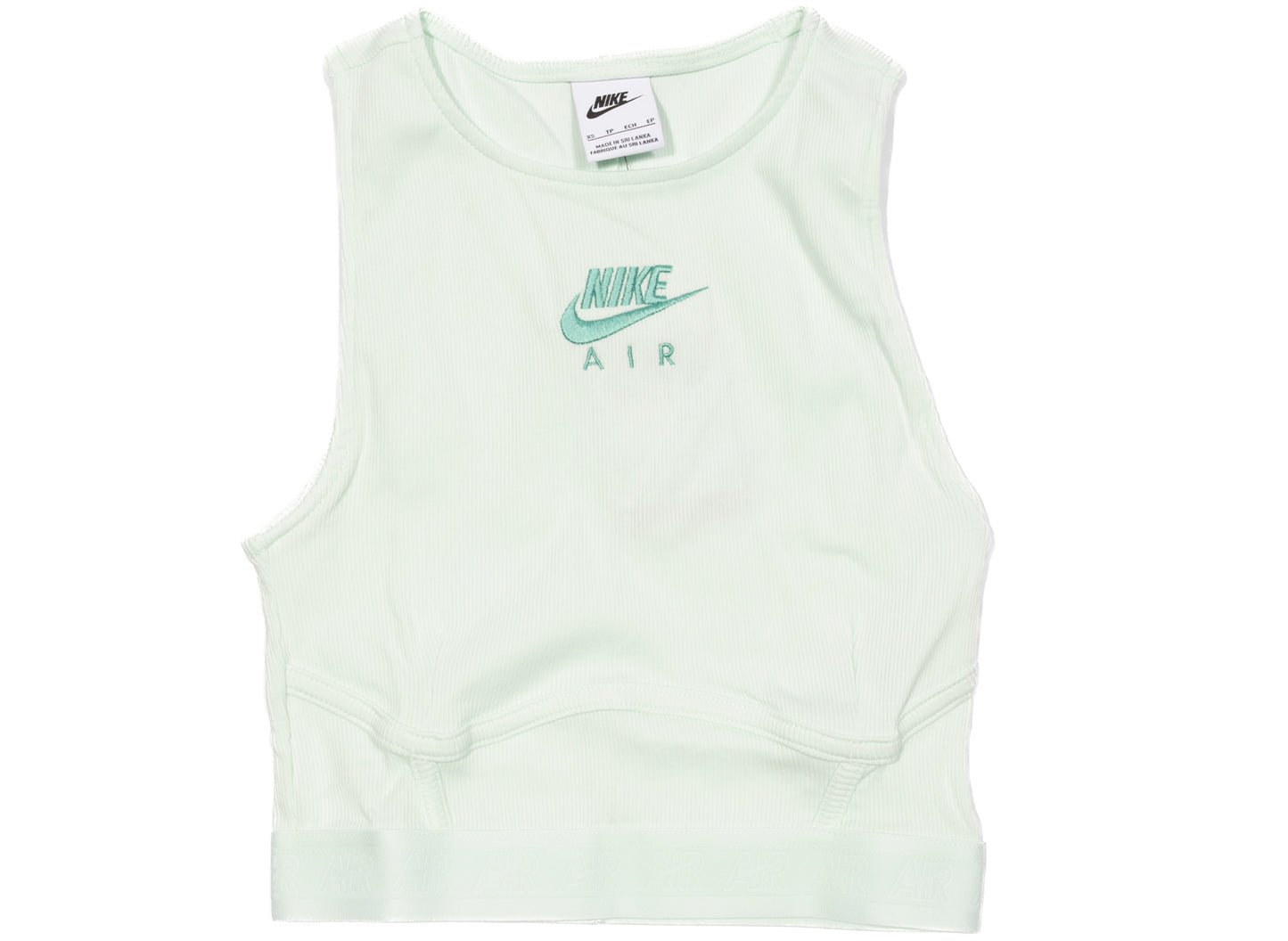 Women's Nike Sportswear Air Rib Tank Top in Barely Green / Washed Teal