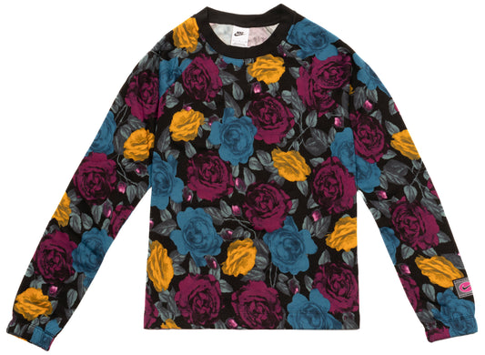 Women's Nike Sportswear Icon Clash Crewneck in Black / White