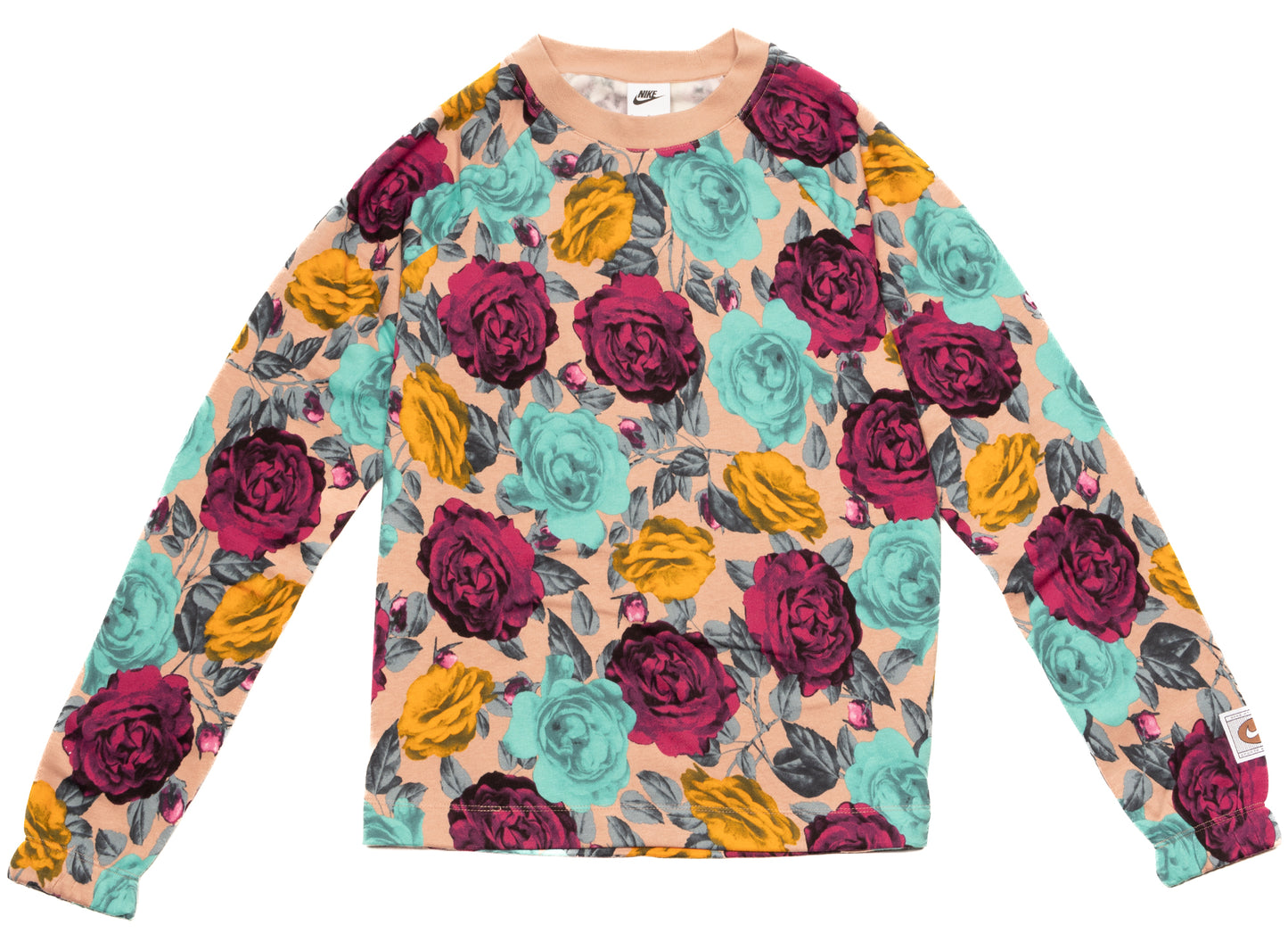 Women's Nike Sportswear Icon Clash Crewneck in Rose Whisper / Black