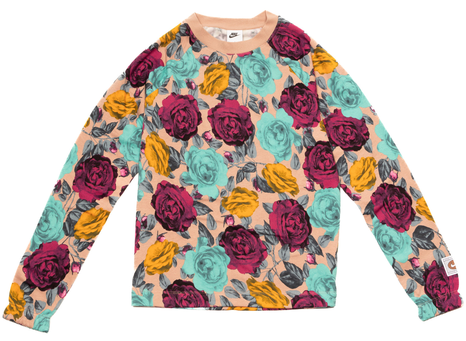 Women's Nike Sportswear Icon Clash Crewneck in Rose Whisper / Black