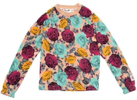 Women's Nike Sportswear Icon Clash Crewneck in Rose Whisper / Black