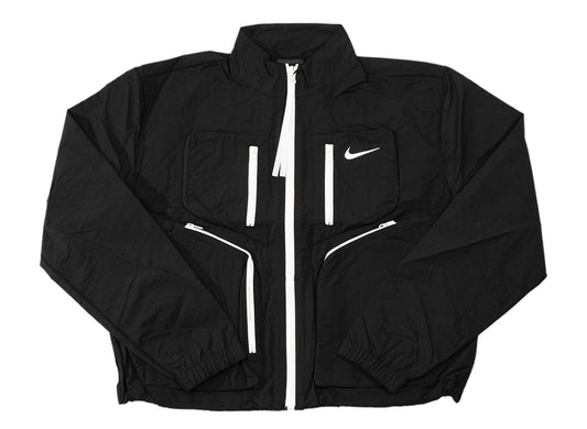 Women's Nike Sportswear Tech Pack Woven Jacket in Black / White